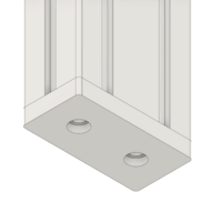 32-4590W-0 MODULAR SOLUTIONS FOOT & CASTER CONNECTING PLATE<br>45MM X 90MM FLAT NO HOLES